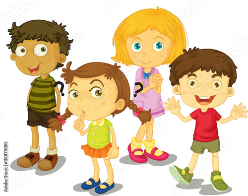 Cute boys and girls together