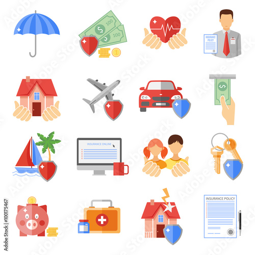  Insurance Icons Set 