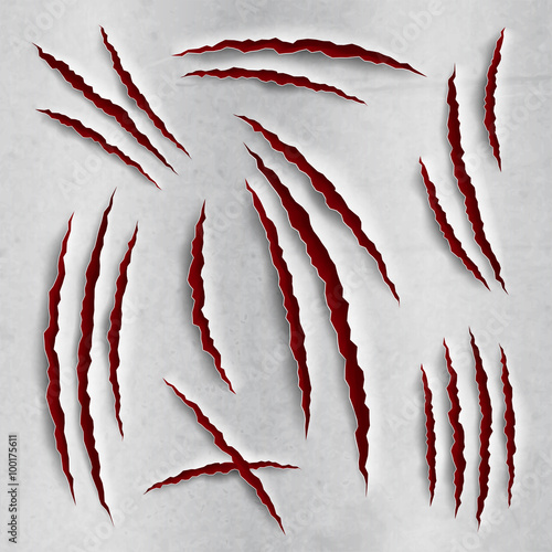 Claw scratches set