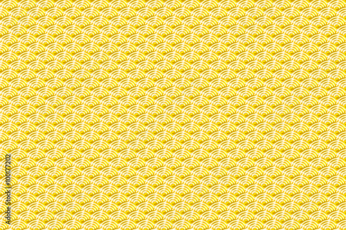 Seamless Chinese Pattern of Lucky Symbols of Ruyi And Lu. Meaning Wealth, Auspiciousness And Good Luck.