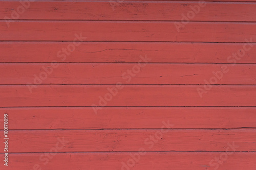 Red wooden facade