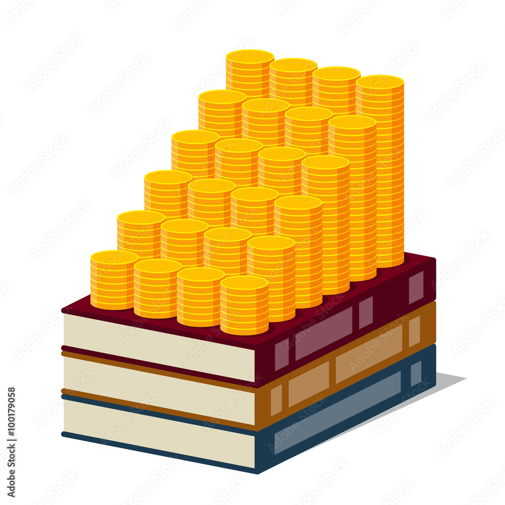Fototapeta premium Books and money