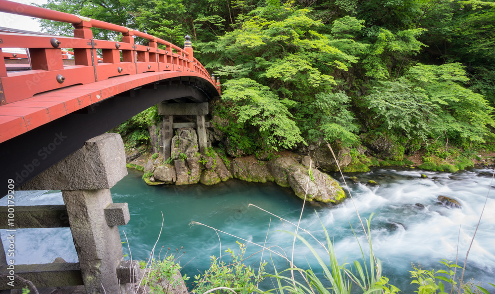 Long exposure closeup of Shinkyo Bridge in Nikko, Japan Long exposure closeup of Shinkyo Bridge in Nikko, Japan