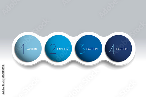 4 steps element bubble chart, scheme, diagram, template. Infographic template.