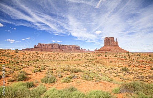 Panoramic view of the Monument Valley, USA.