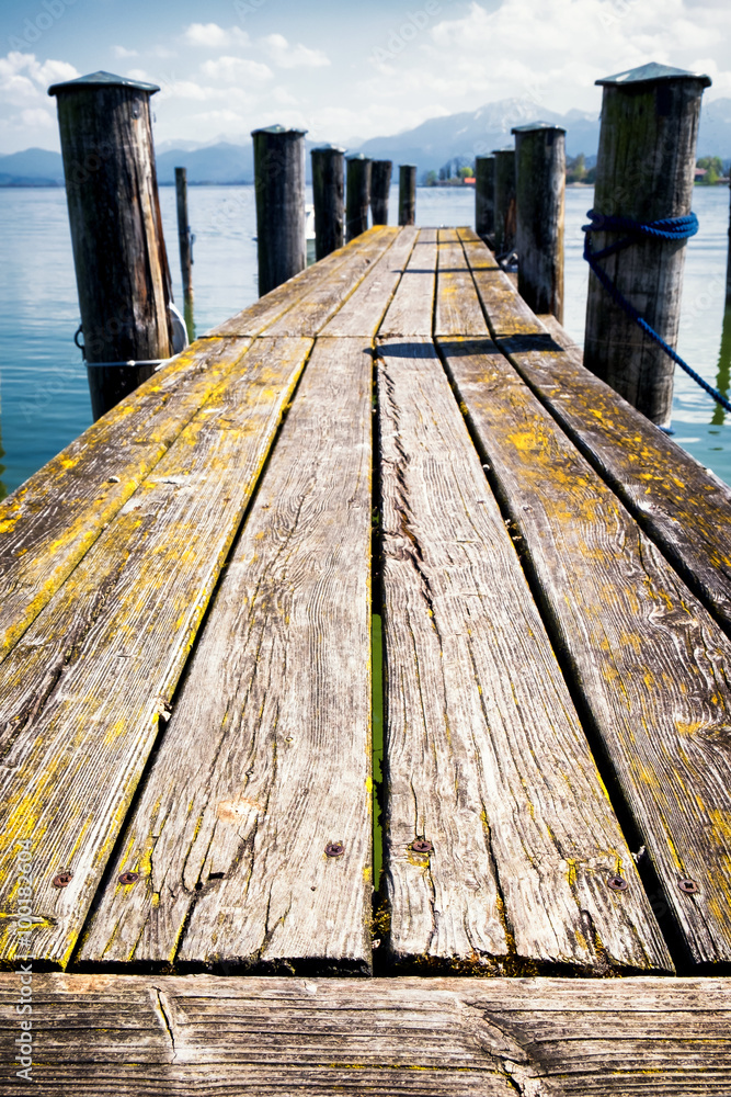 Fototapeta premium old wooden jetty