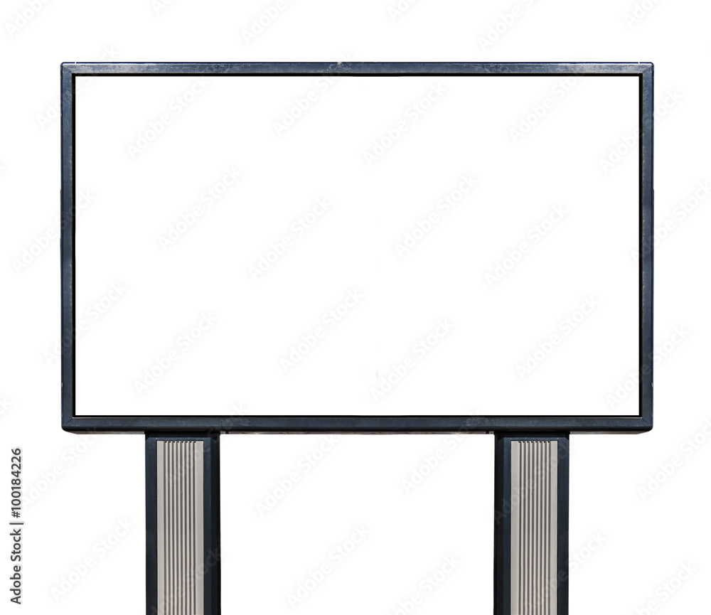 White Bilboard isolated on white