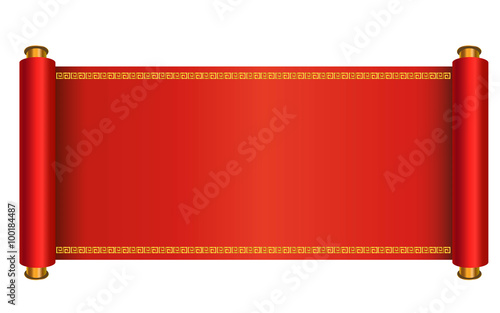 Oriental scroll vector