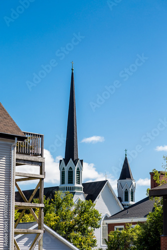 Photography Steeples on Two Churches