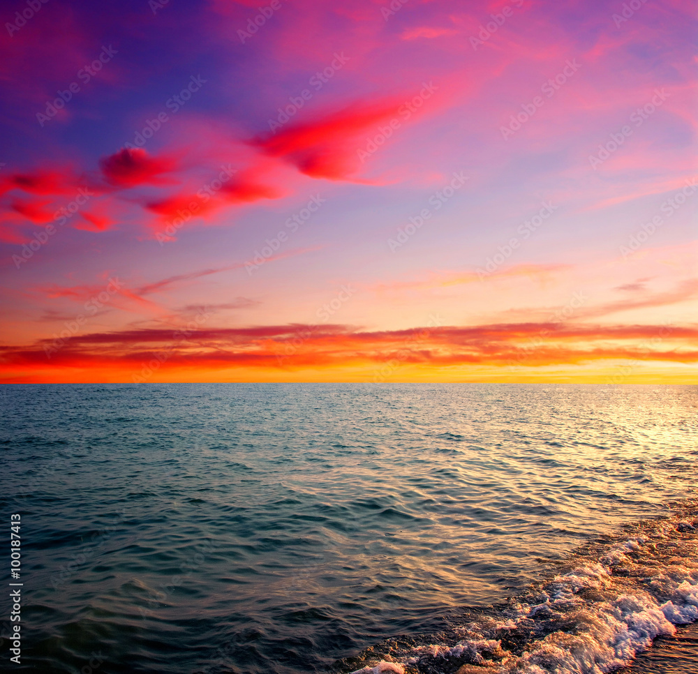  sea and sunset