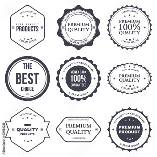 Set of retro vintage badges and labels