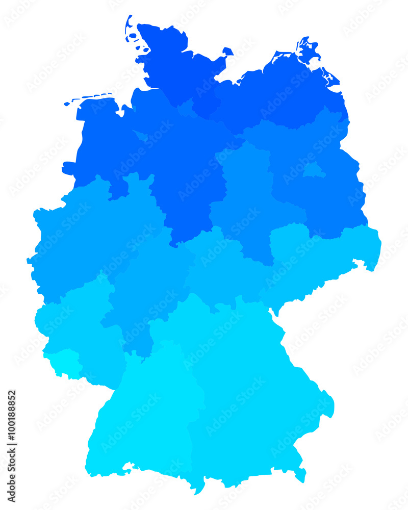 Fototapeta premium Karte von Deutschland
