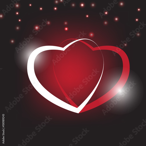 hearts as background. valentines day concept. Light effect vector illustratin