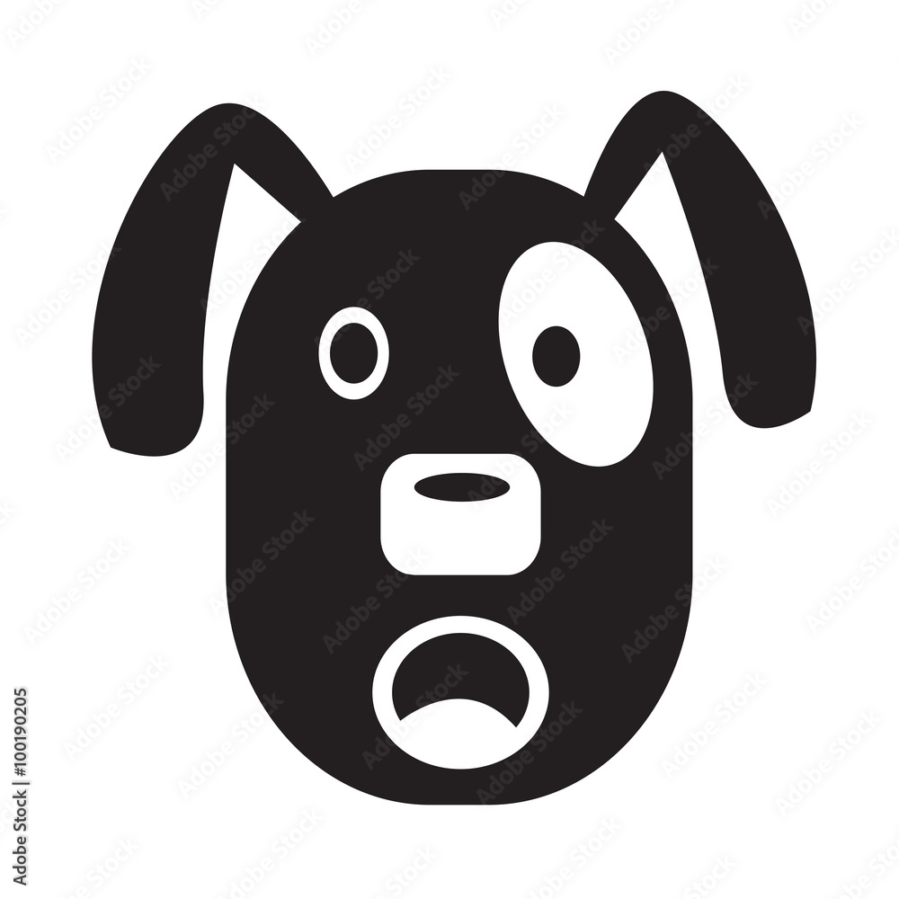 Dog Face emotion Icon Illustration sign design Dog Face emotion Icon Illustration sign design