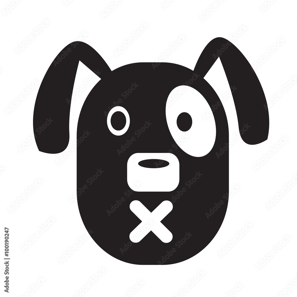 Dog Face emotion Icon Illustration sign design Dog Face emotion Icon Illustration sign design