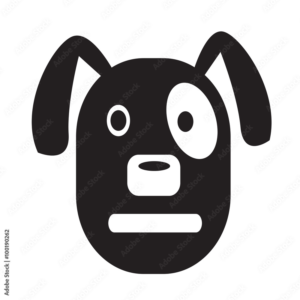 Dog Face emotion Icon Illustration sign design Dog Face emotion Icon Illustration sign design