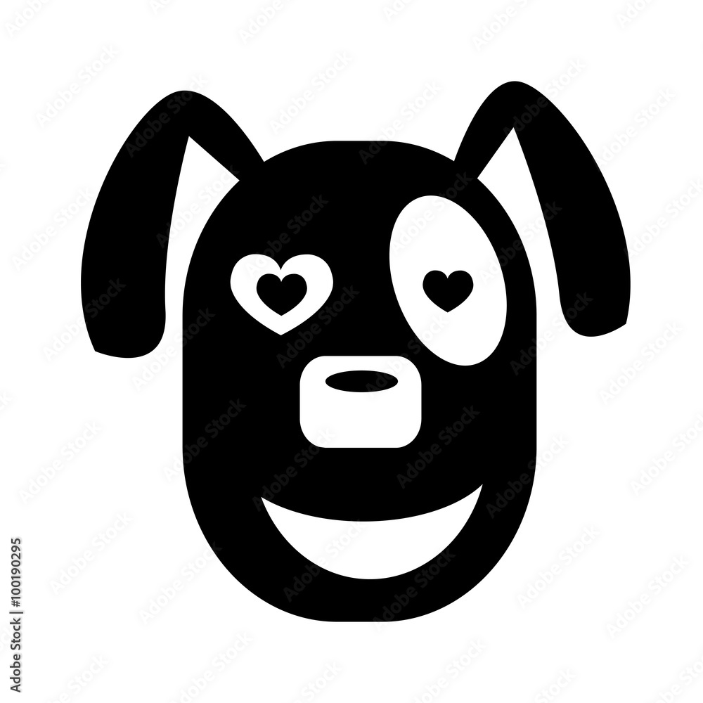 Dog Face emotion Icon Illustration sign design Dog Face emotion Icon Illustration sign design
