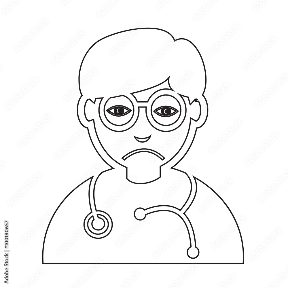Doctor Face emotion Icon Illustration sign design Doctor Face emotion Icon Illustration sign design