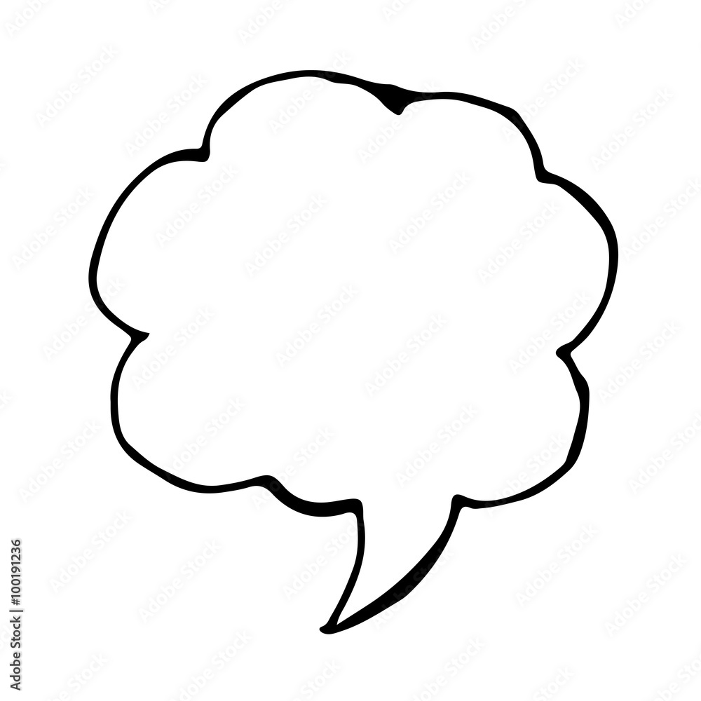 Hand drawn bubble speech Illustration symbol design Hand drawn bubble speech Illustration symbol design