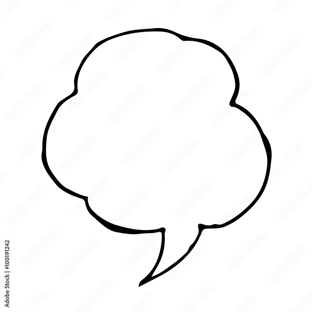 Fototapeta premium Hand drawn bubble speech Illustration symbol design