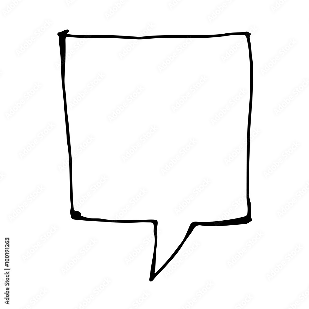 Hand drawn bubble speech Illustration symbol design Hand drawn bubble speech Illustration symbol design
