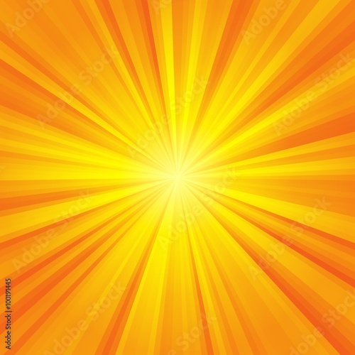 Orange shining rays coming out of a bright center