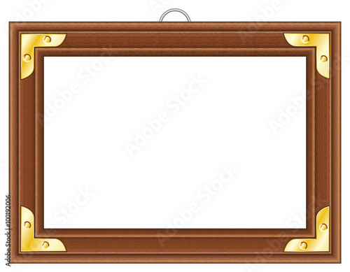 Wooden Frame with Brass Elements