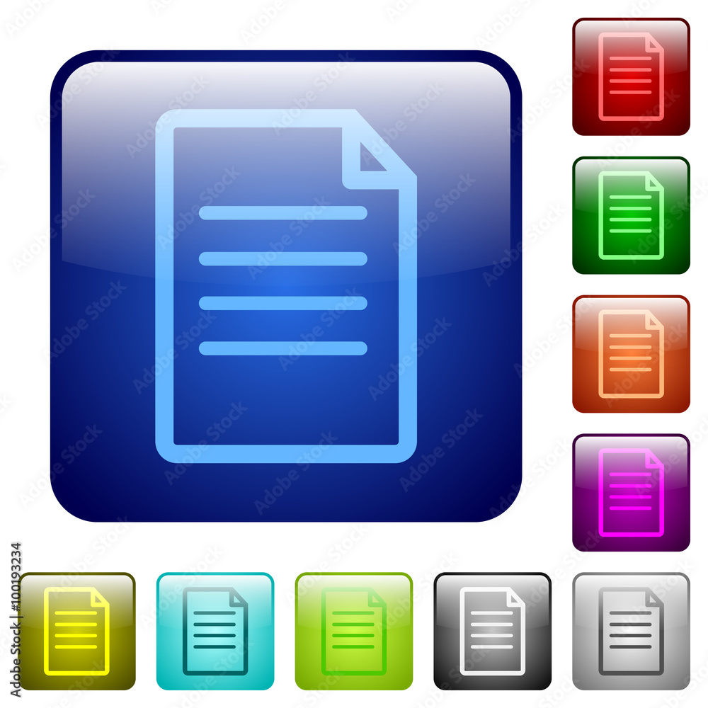 Color document square buttons
