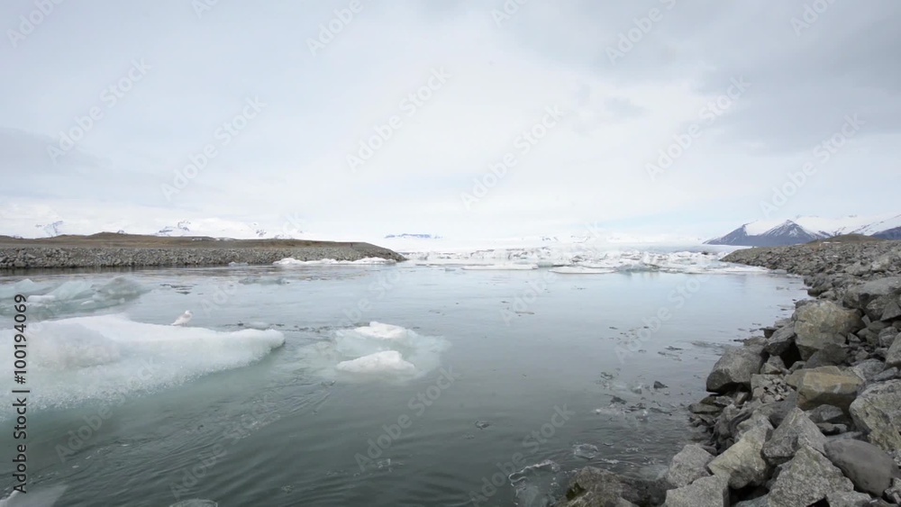 Blue icebergs floating Blue icebergs floating