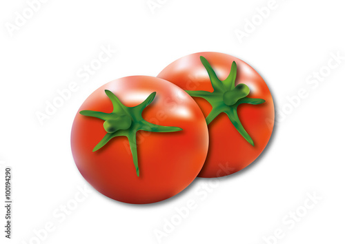 Tomato isolated on white background 

