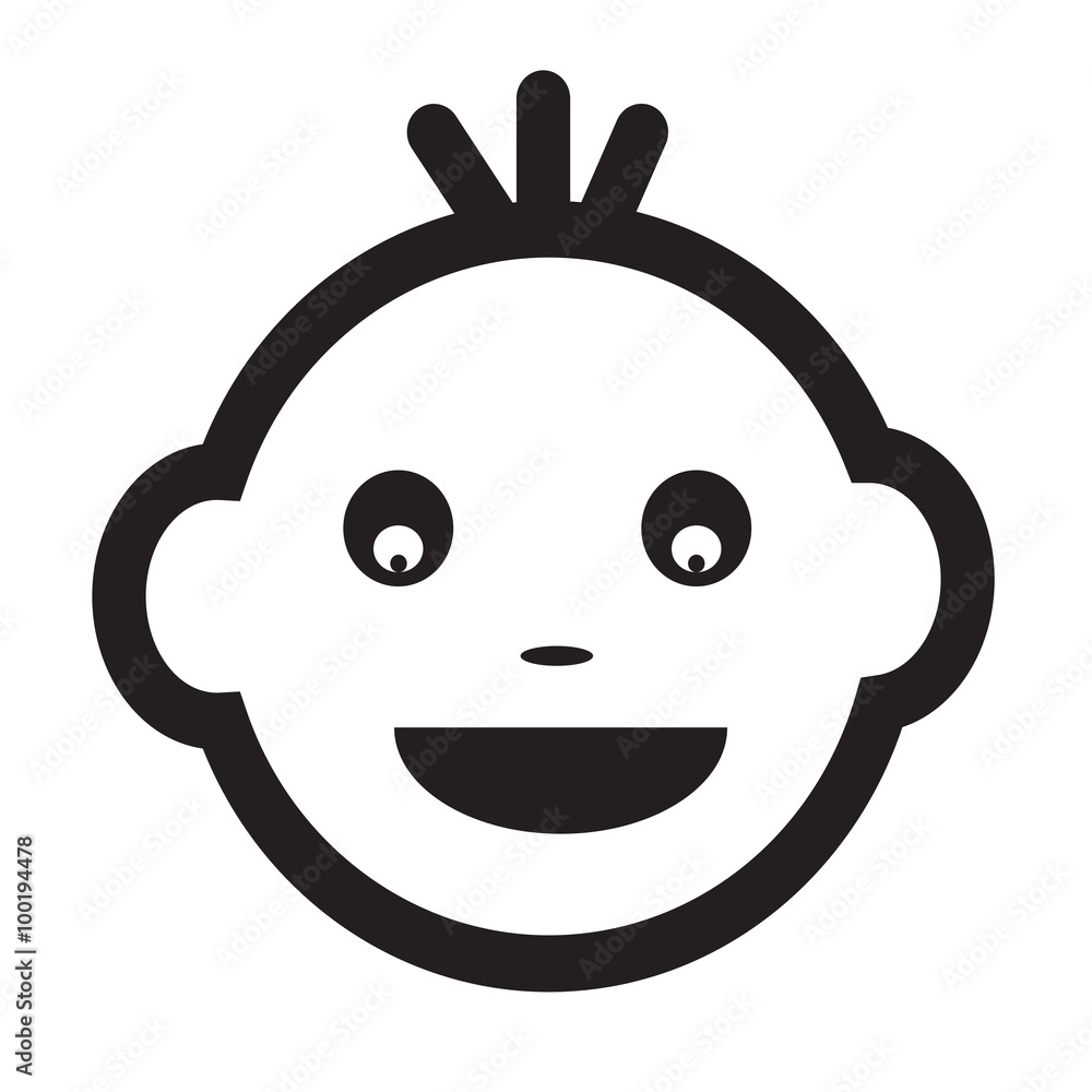 Baby Face Emotion Icon Illustration symbol design Baby Face Emotion Icon Illustration symbol design