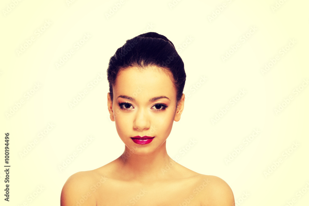 African woman with make up.