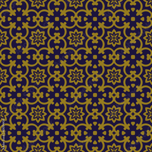 Elegant antique background image of curve flower kaleidoscope pattern. 