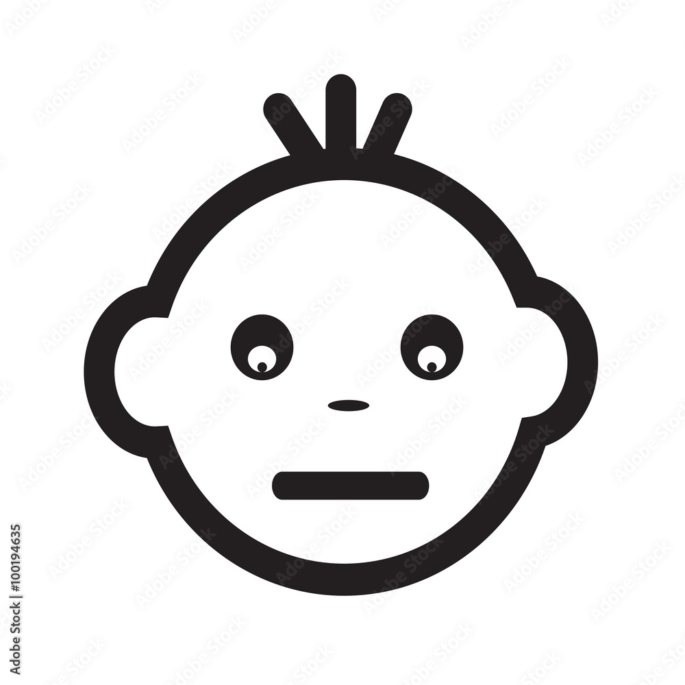 Cute Baby Face Emotion Icon Illustration symbol design Cute Baby Face Emotion Icon Illustration symbol design