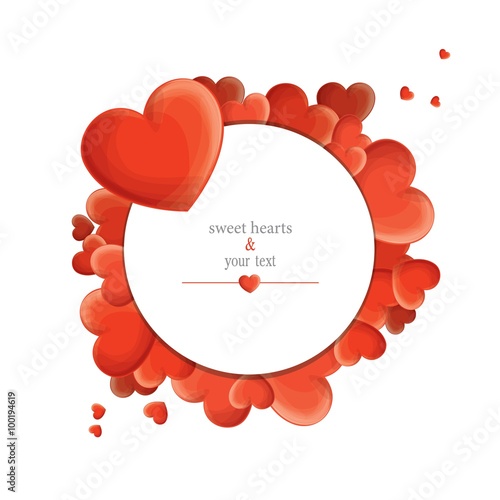 print with red hearts