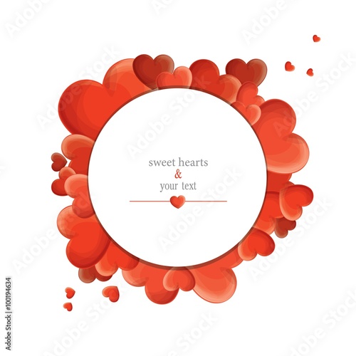 print with red hearts