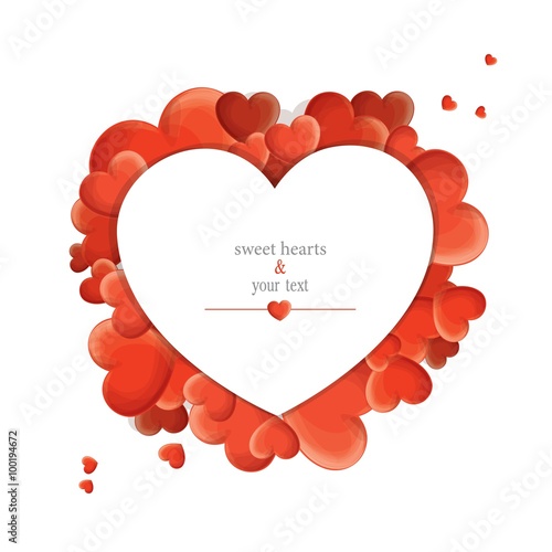 print with red hearts