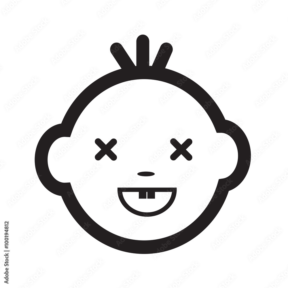 Cute Baby Face Emotion Icon Illustration symbol design Cute Baby Face Emotion Icon Illustration symbol design