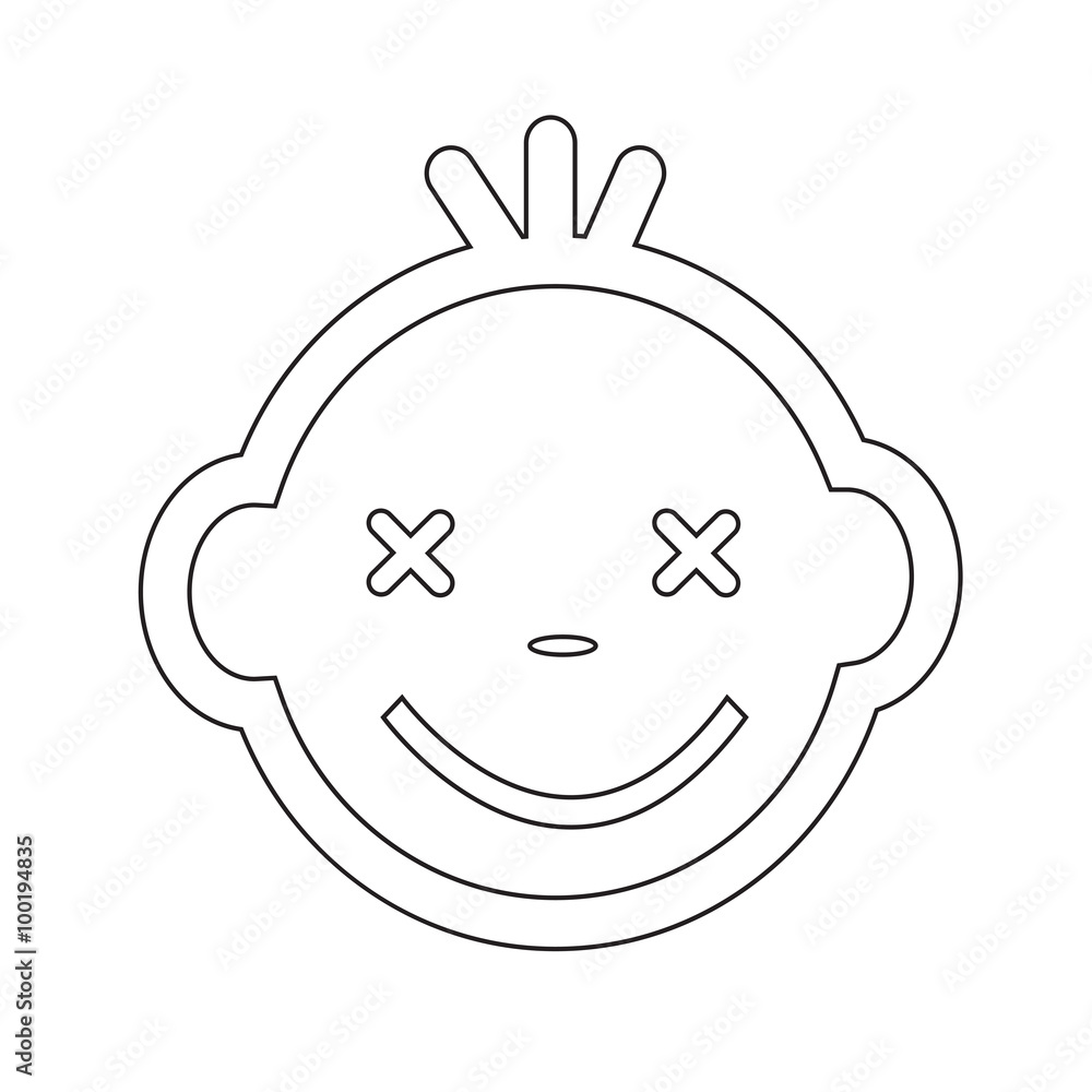 Cute Baby Face Emotion Icon Illustration symbol design Cute Baby Face Emotion Icon Illustration symbol design