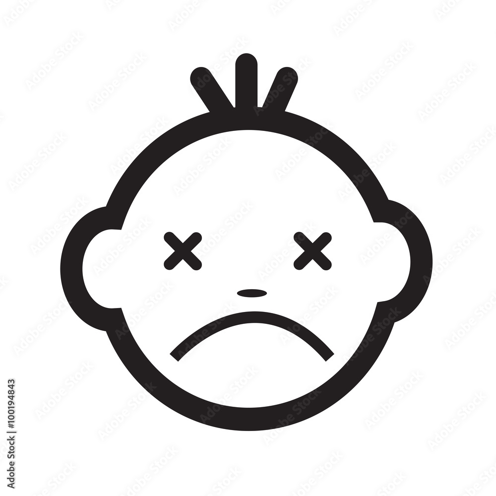 Cute Baby Face Emotion Icon Illustration symbol design Cute Baby Face Emotion Icon Illustration symbol design