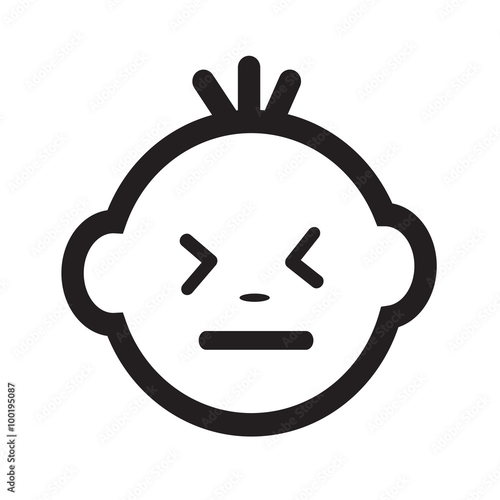 Cute Baby Face Emotion Icon Illustration symbol design Cute Baby Face Emotion Icon Illustration symbol design