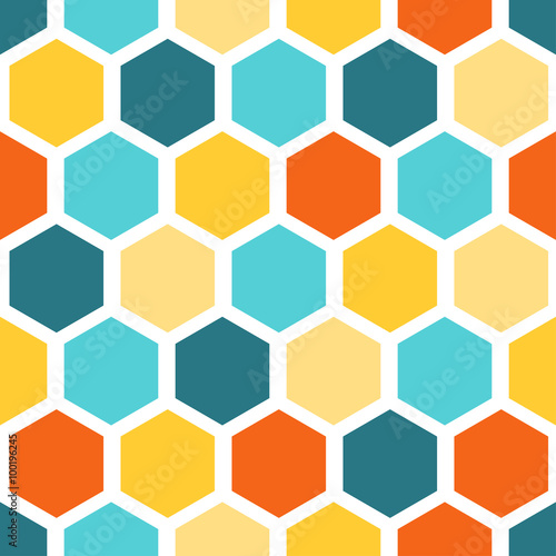 Seamless vector geometric pattern Honeycomb