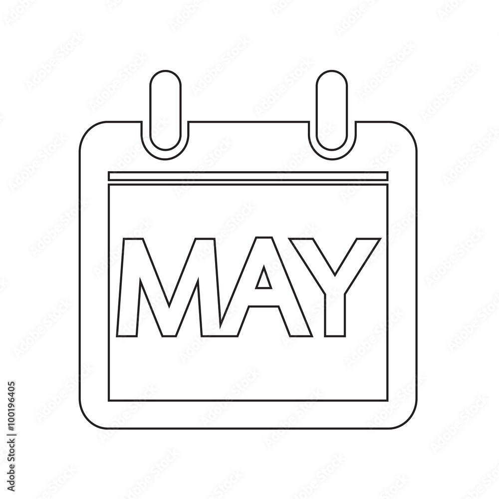 Month Calendar Icon illustration sign design style Month Calendar Icon illustration sign design style