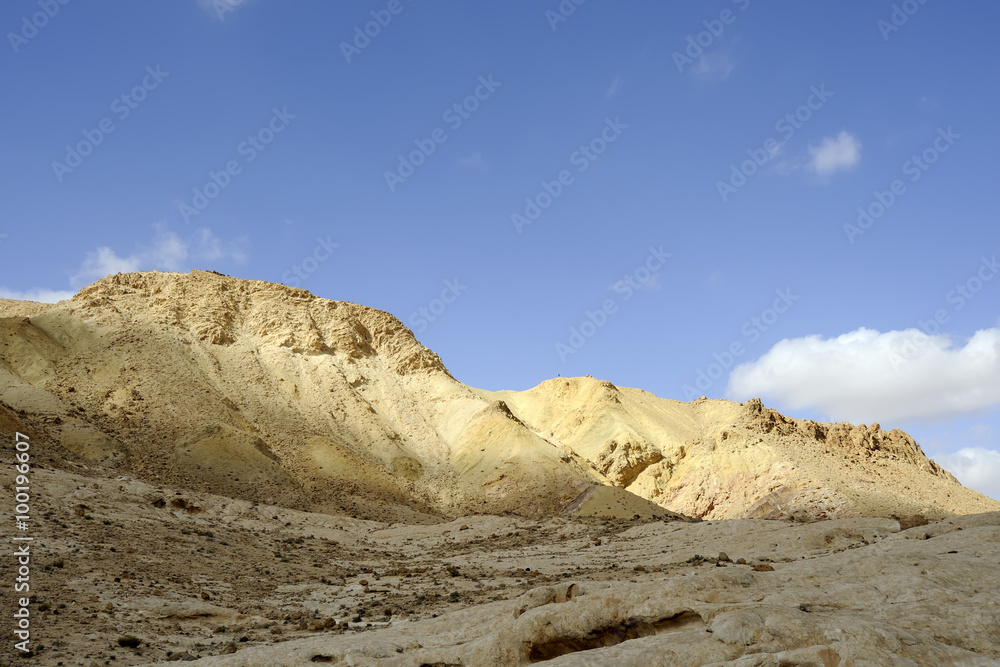 Morning landscape in desert mountains, Jordan Morning landscape in desert mountains, Jordan