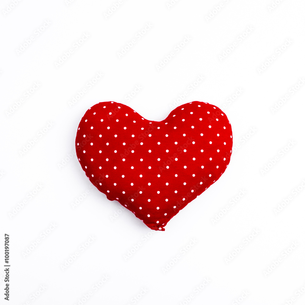 Red valentine heart isolated on white Red valentine heart isolated on white