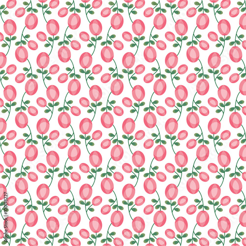 mod oval pink rose pattern.