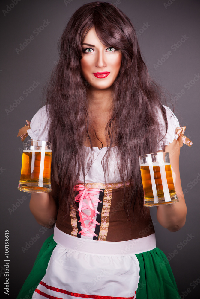 Young sexy Oktoberfest woman