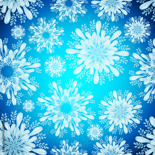 Seamless Patterns with snowflakes