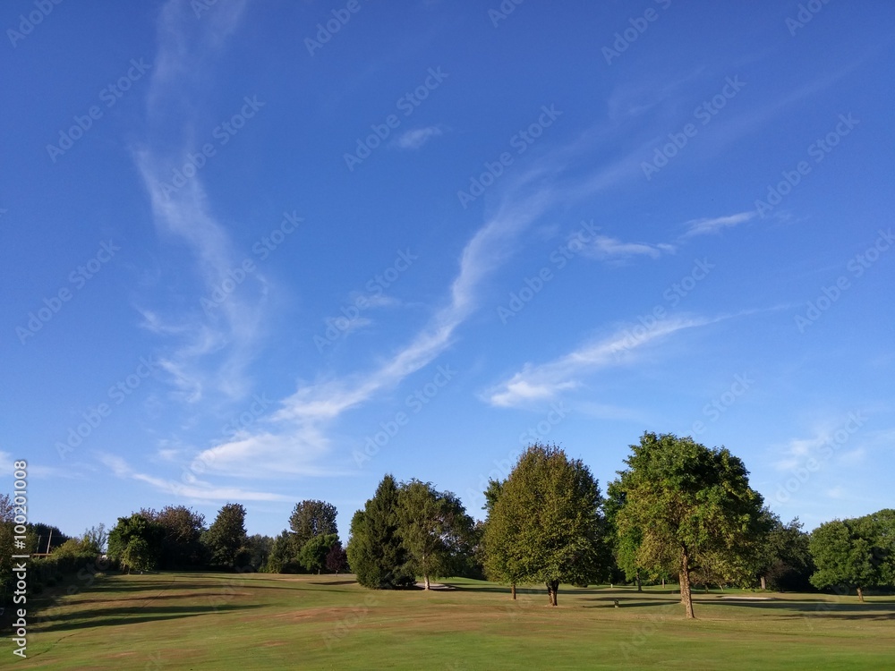 Blue sky with light clouds