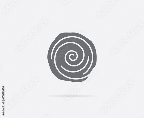 Cinnamon Bun Roll Vector Element or Icon, Illustration Ready for Print or Plotter Cut or Using as Logotype with High Quality